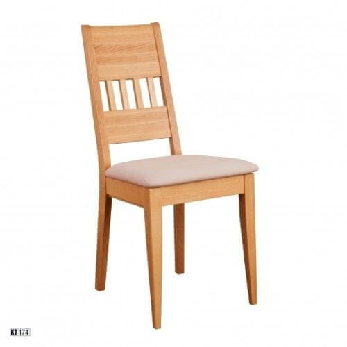 eoshop Jedálenská stolička KT174 masív buk (Farba dreva: Rustikal, Farba čalúnenie: Tmavo hnedá)